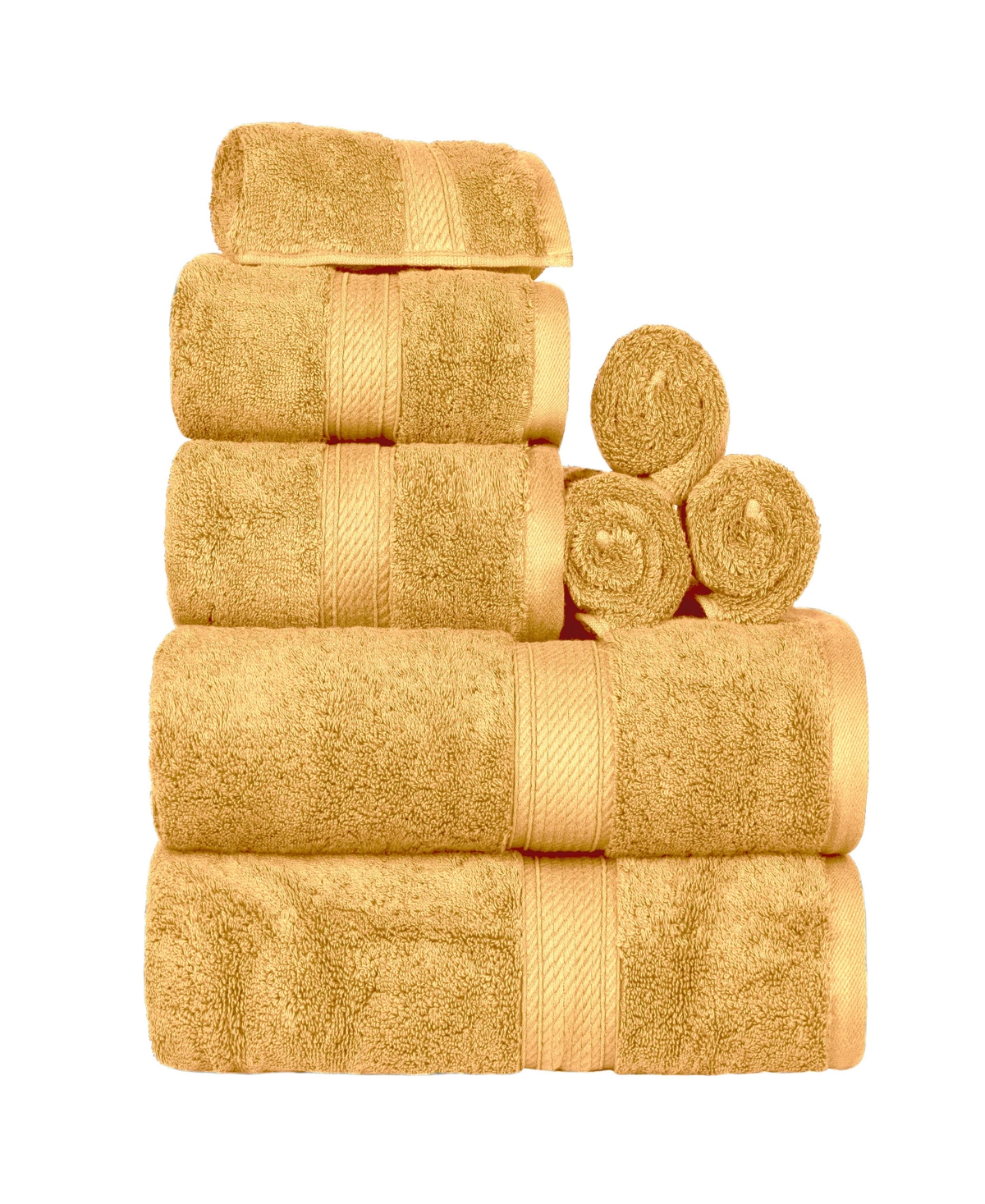 Superior Egyptian Cotton 8-pc. Towel Set In Gold