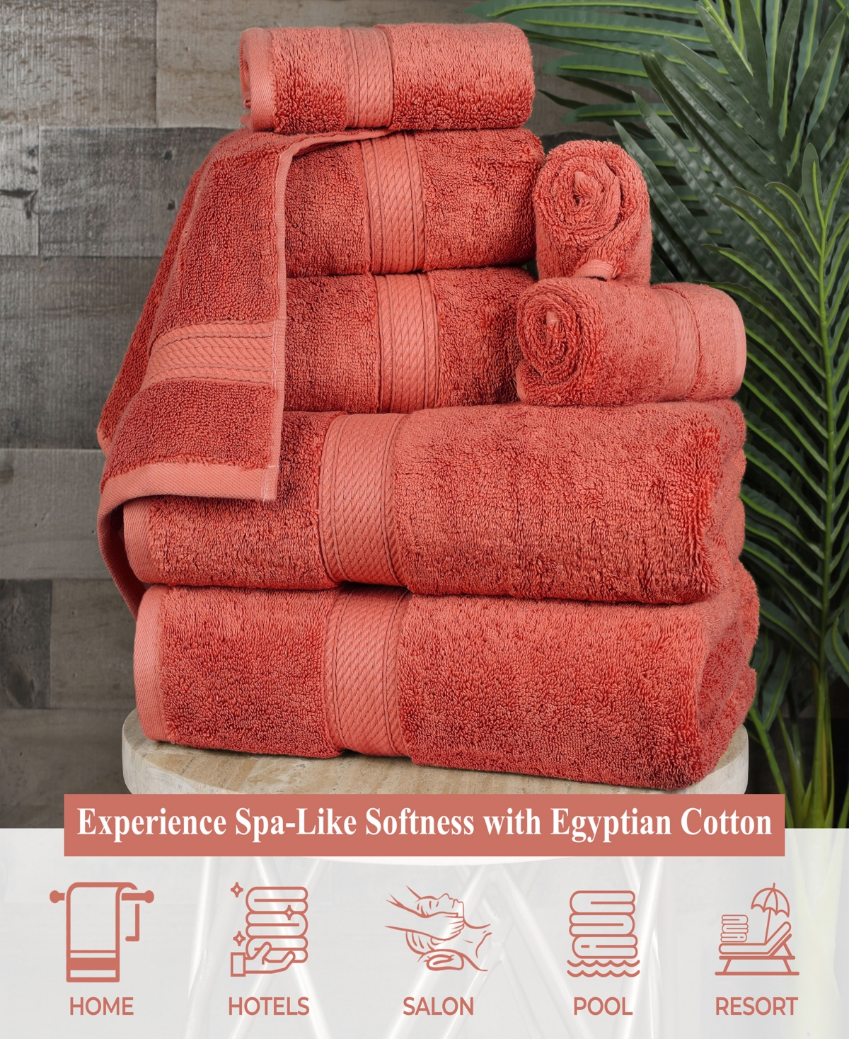 Superior Egyptian Cotton 8-Pc. Towel Set