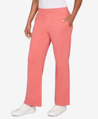 Petite Mid Rise Luxe Rib Knit Leisure Pants