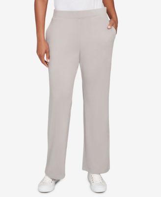 Petite Mid Rise Luxe Rib Knit Leisure Pants