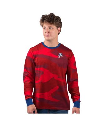 Starter - Men's Red New England Patriots Thursday Night Gridiron  Logo Long Sleeve T-Shirt