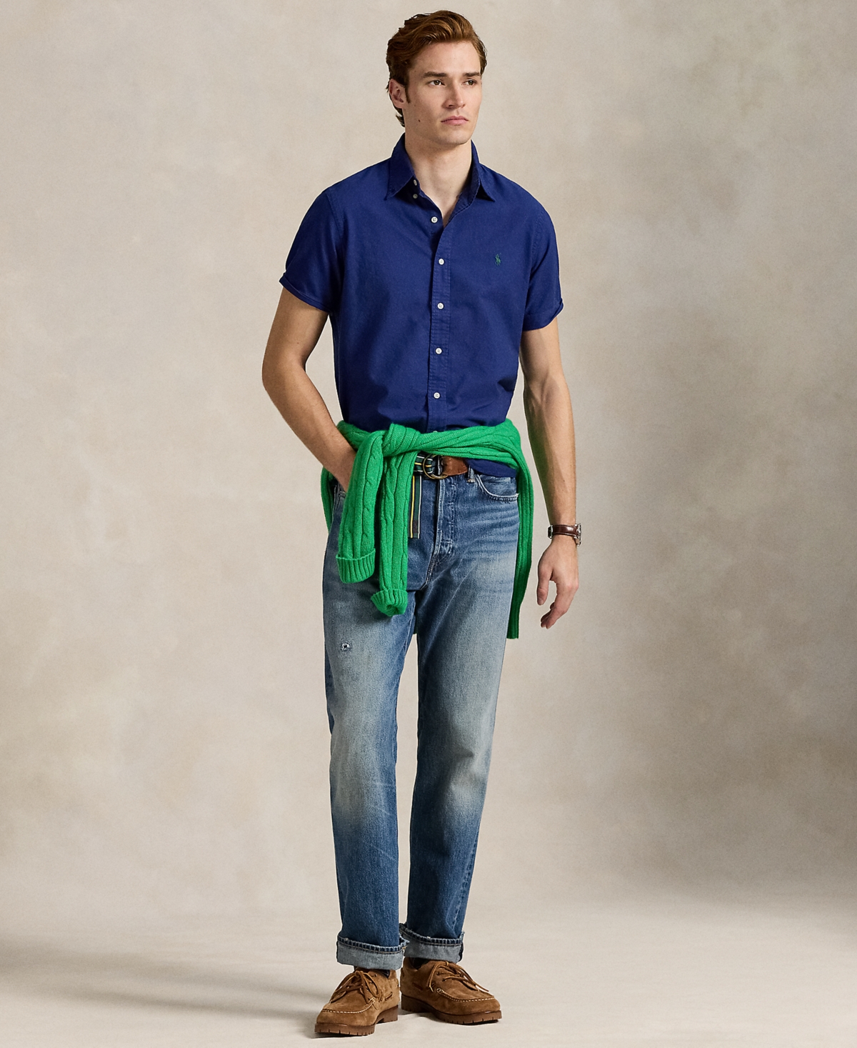 Polo Ralph Lauren Men's Classic Fit Garment-dyed Oxford Shirt In Blue