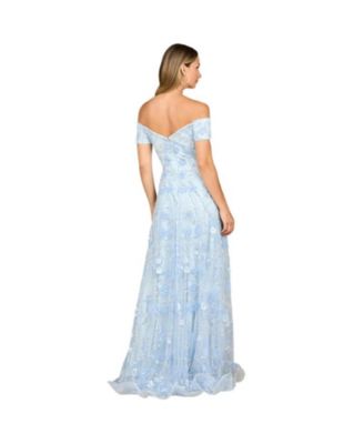 Women's Off Shoulder A-Line Floral Gown