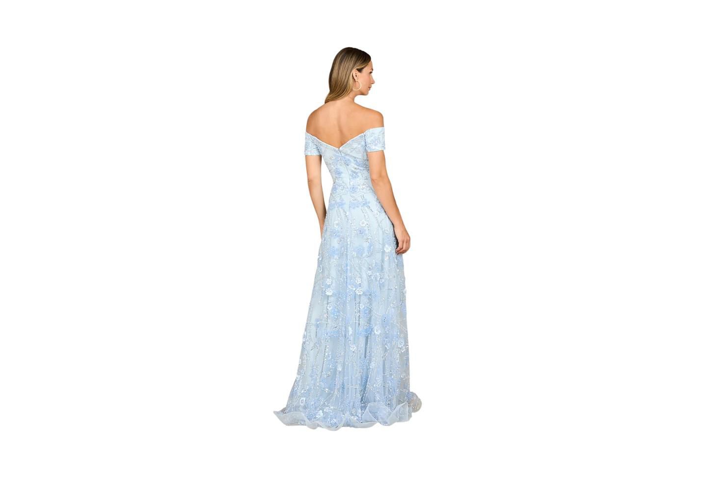 Женские платья Lara Off Shoulder A-Line Floral Gown, цвет: Барвинковый — фото 3