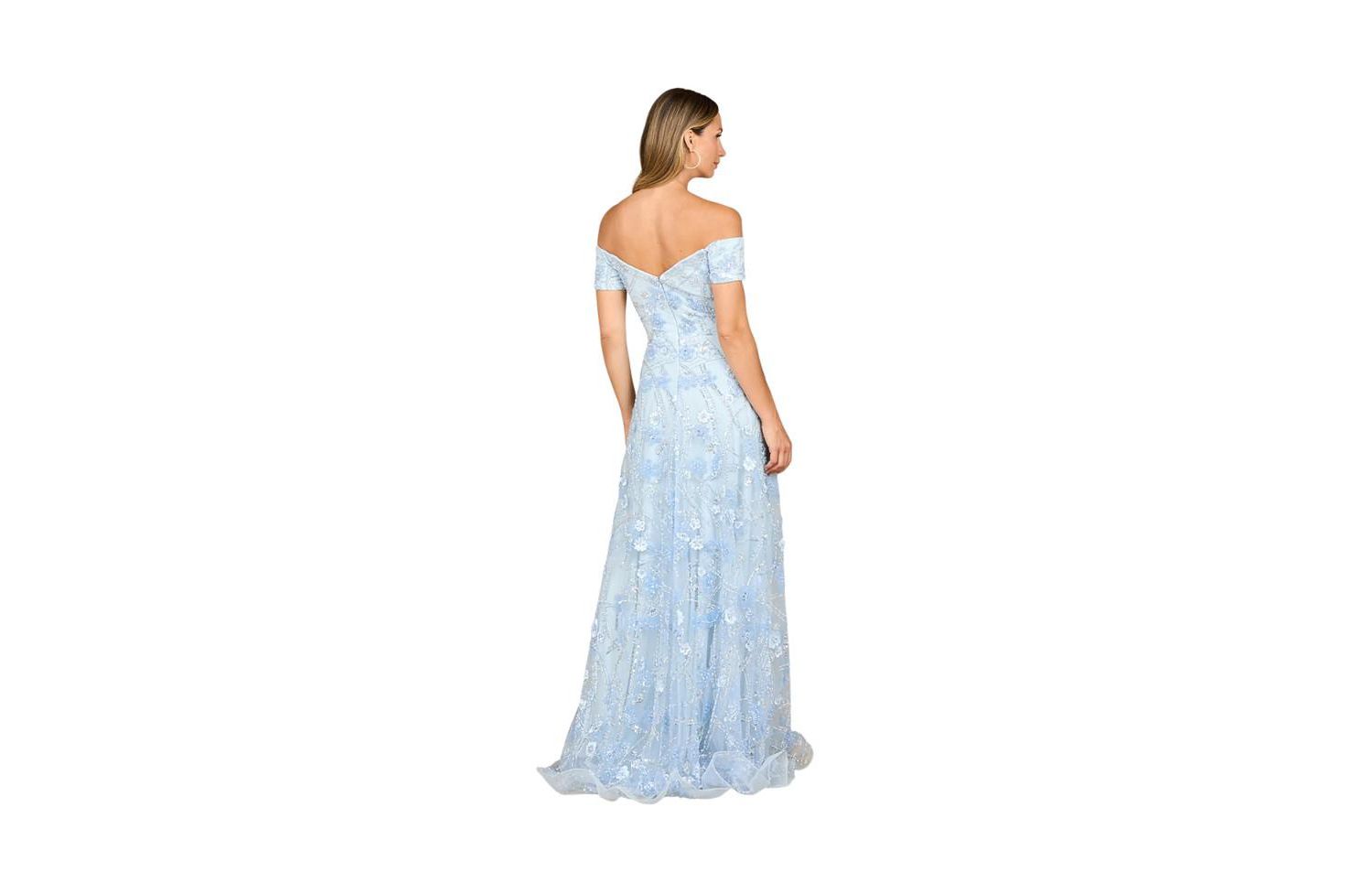 Women's Off Shoulder A-Line Floral Gown