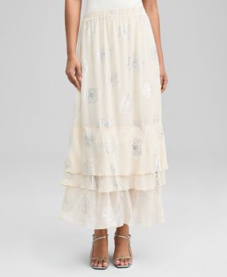 Women's Floral Shine Maxi Skirt, Macy's Exclusive
