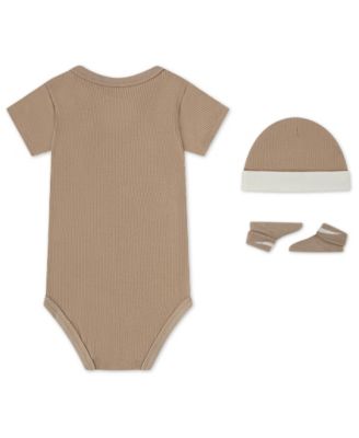 Baby Boys' or Girls' Short-Sleeve Bodysuit, Booties and Hat, 3-Piece Set