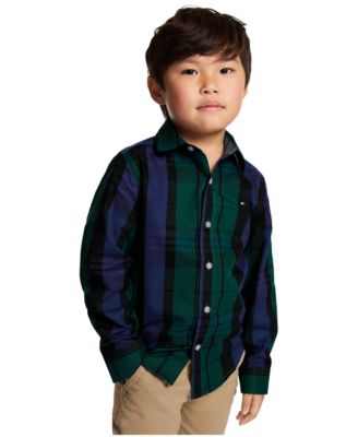 Boys' 2T-7 Plaid Long-Sleeve Shirt