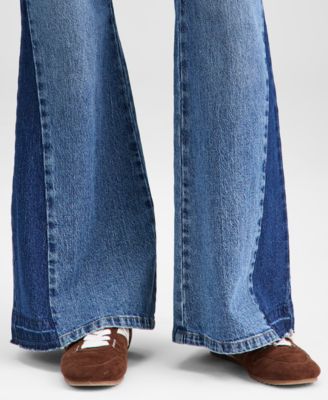 Petite Pieced Flare-Leg Jeans, Macy's Exclusive
