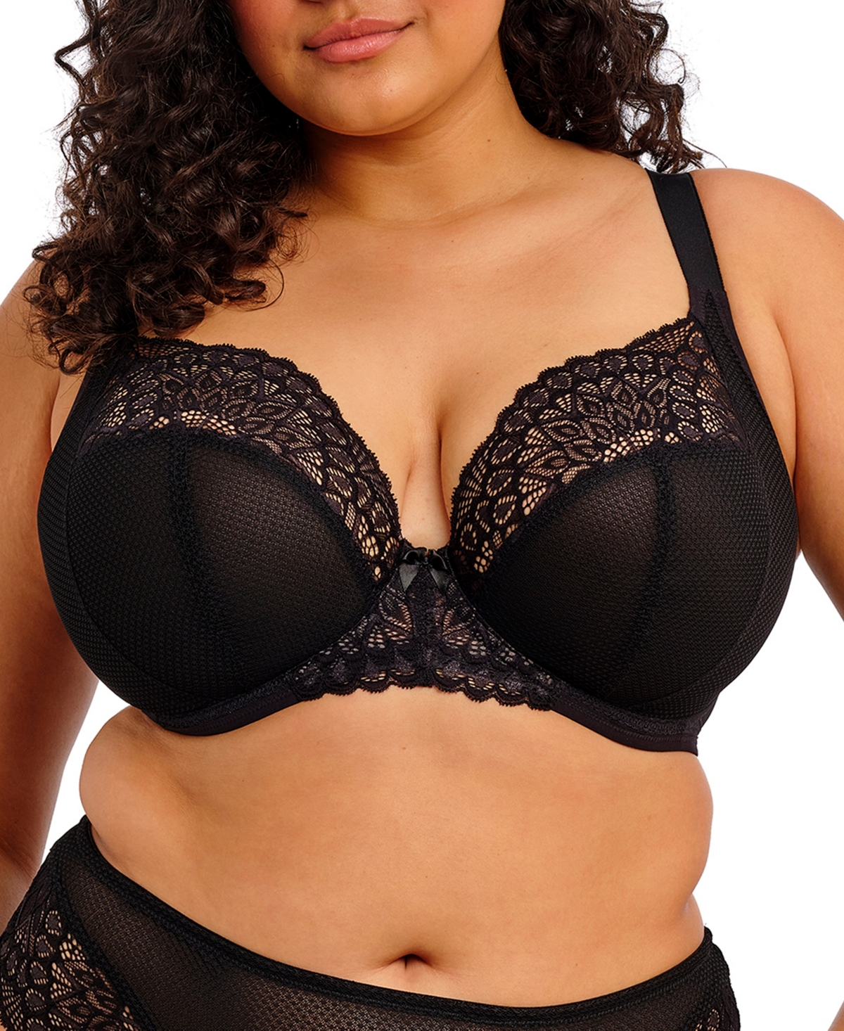 Elomi Tiernie Underwire Plunge Bra In Black