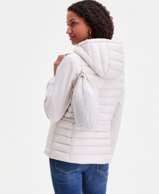 Women's Mixed-Media Packable Coat
