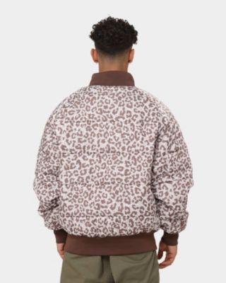 Mens Leopard Print Puffer Jacket