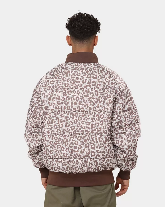 Mens Leopard Print Puffer Jacket - thumbnail 3