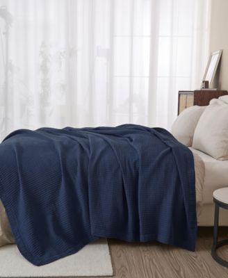 Waffle Weave Textured Cotton Blanket