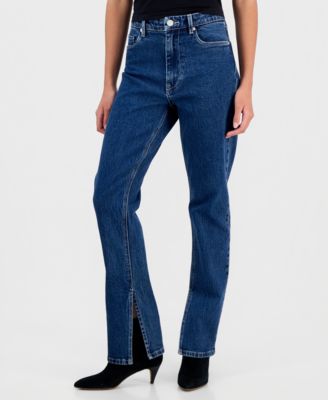Women's After Party Split-Seam Slim-Straight Jeans