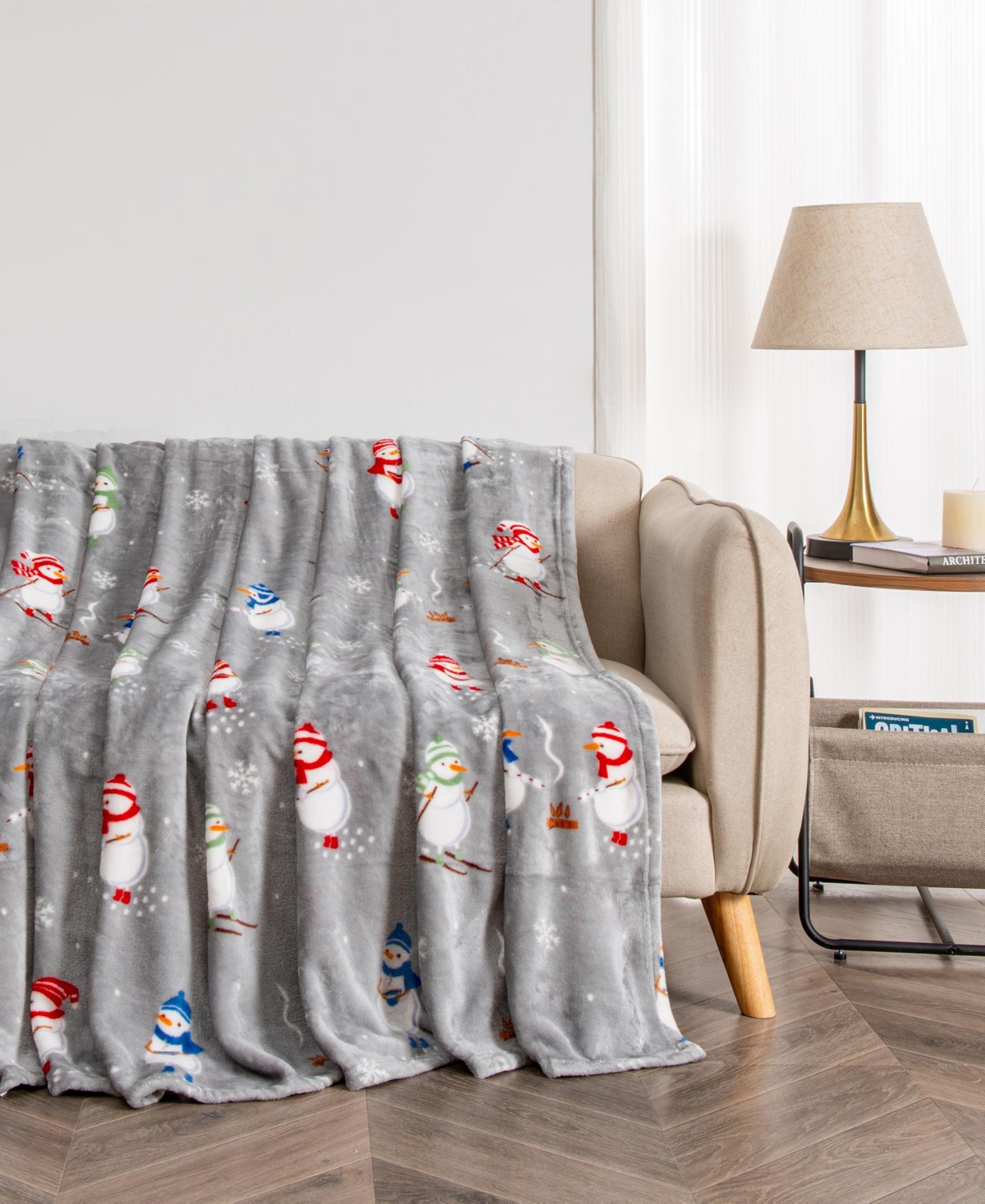 Linery & Co. Velvet Plush Cozy Christmas Throw Blanket