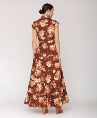 Women's Short-Sleeve Maxi Dress