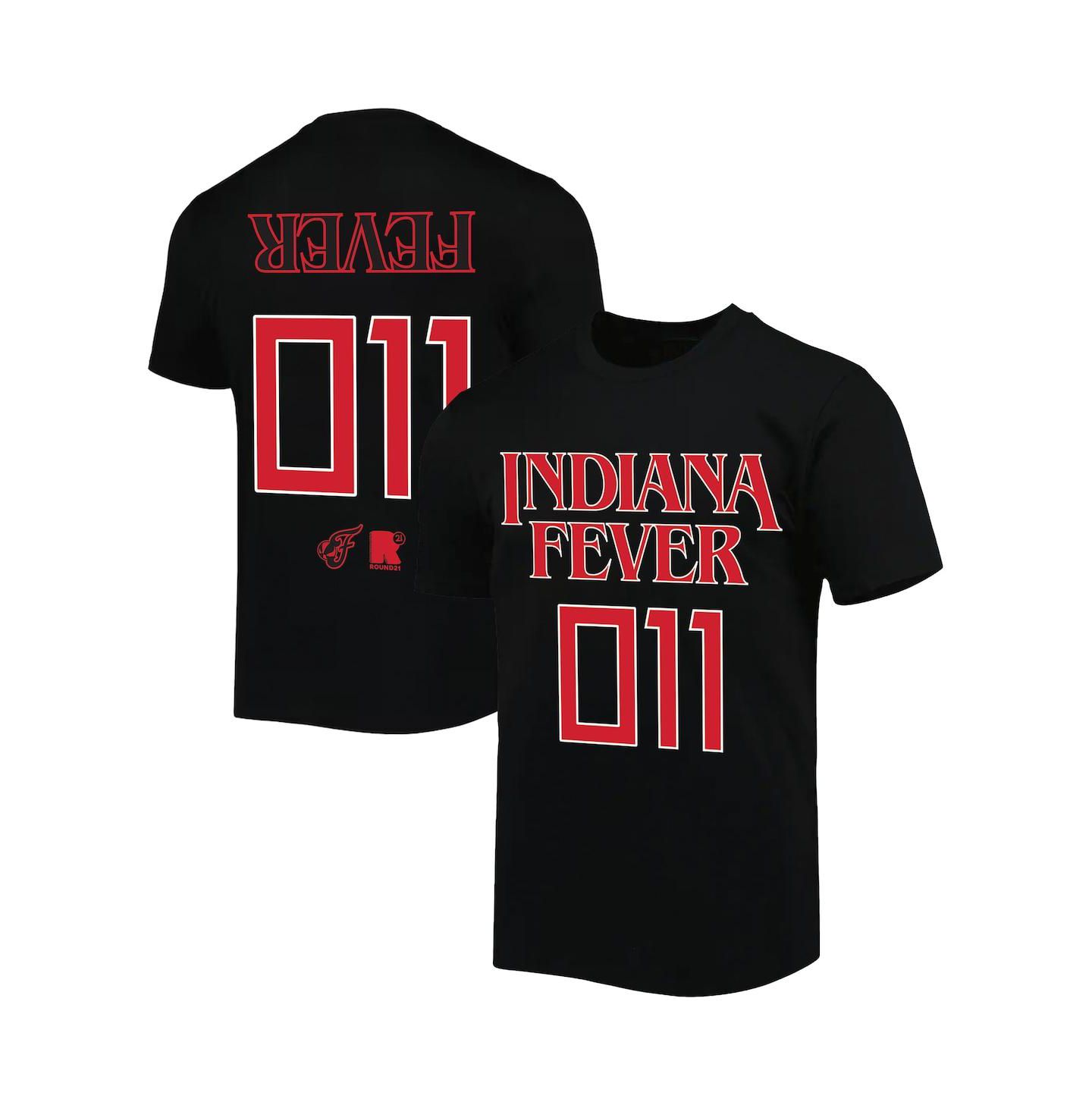 Футболка Round21 Black Indiana Fever Stranger Things Premium Relaxed — фото 1