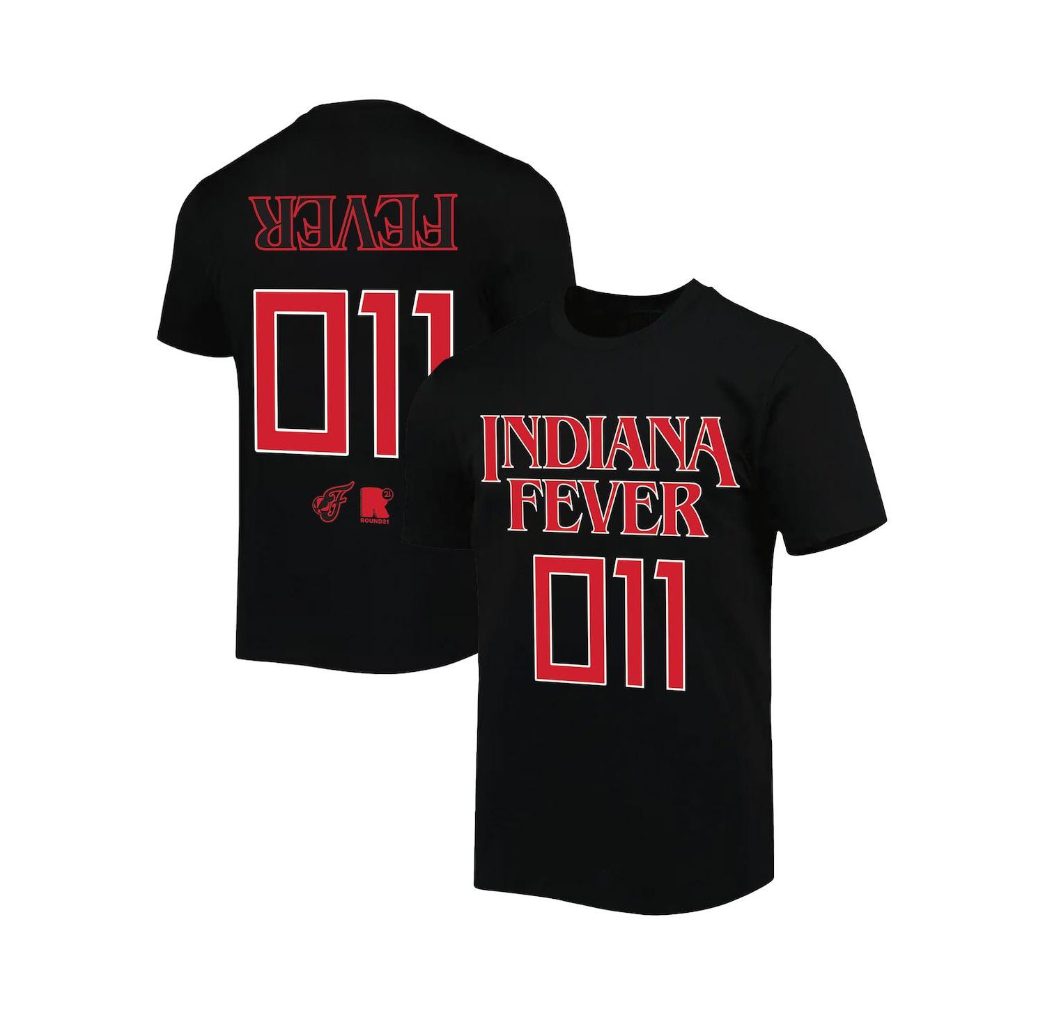 Men's and Women's Black Indiana Fever Stranger Things Premium Relaxed T-Shirt