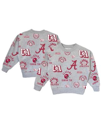 Gameday Couture - Big Girls Gray Alabama Crimson Tide Always On Repeat Pullover Sweatshirt