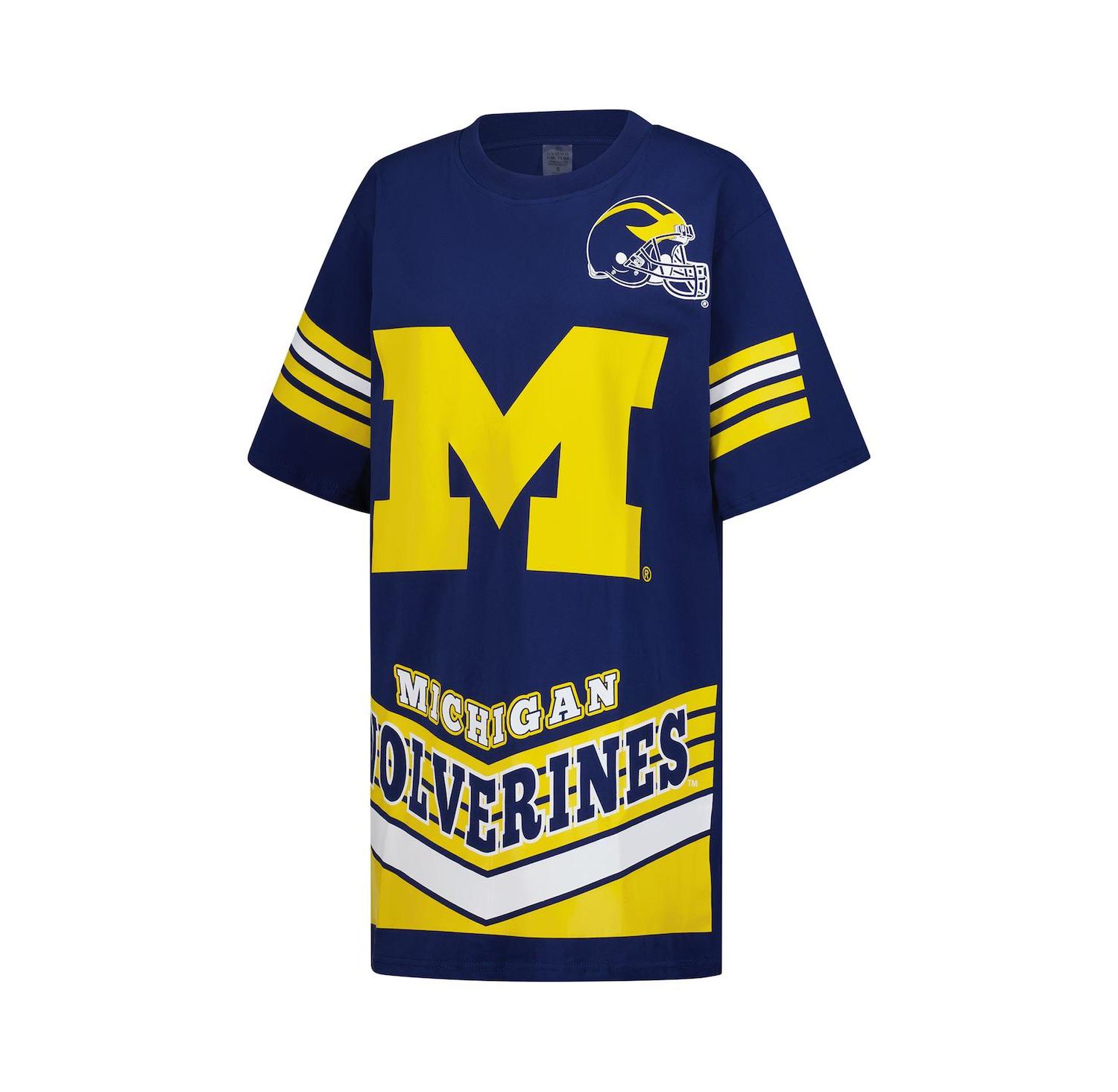 Women's Navy Michigan Wolverines Perfect Score Mini T-Shirt