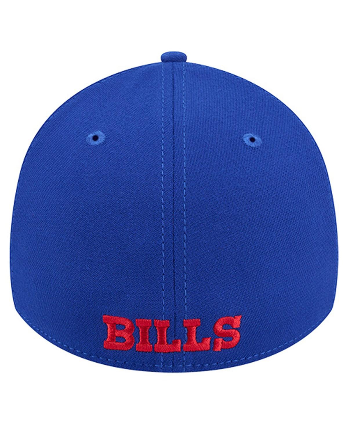 New Era Men's Royal Buffalo Bills Overlap Logo 39THIRTY Stretch Fit Hat