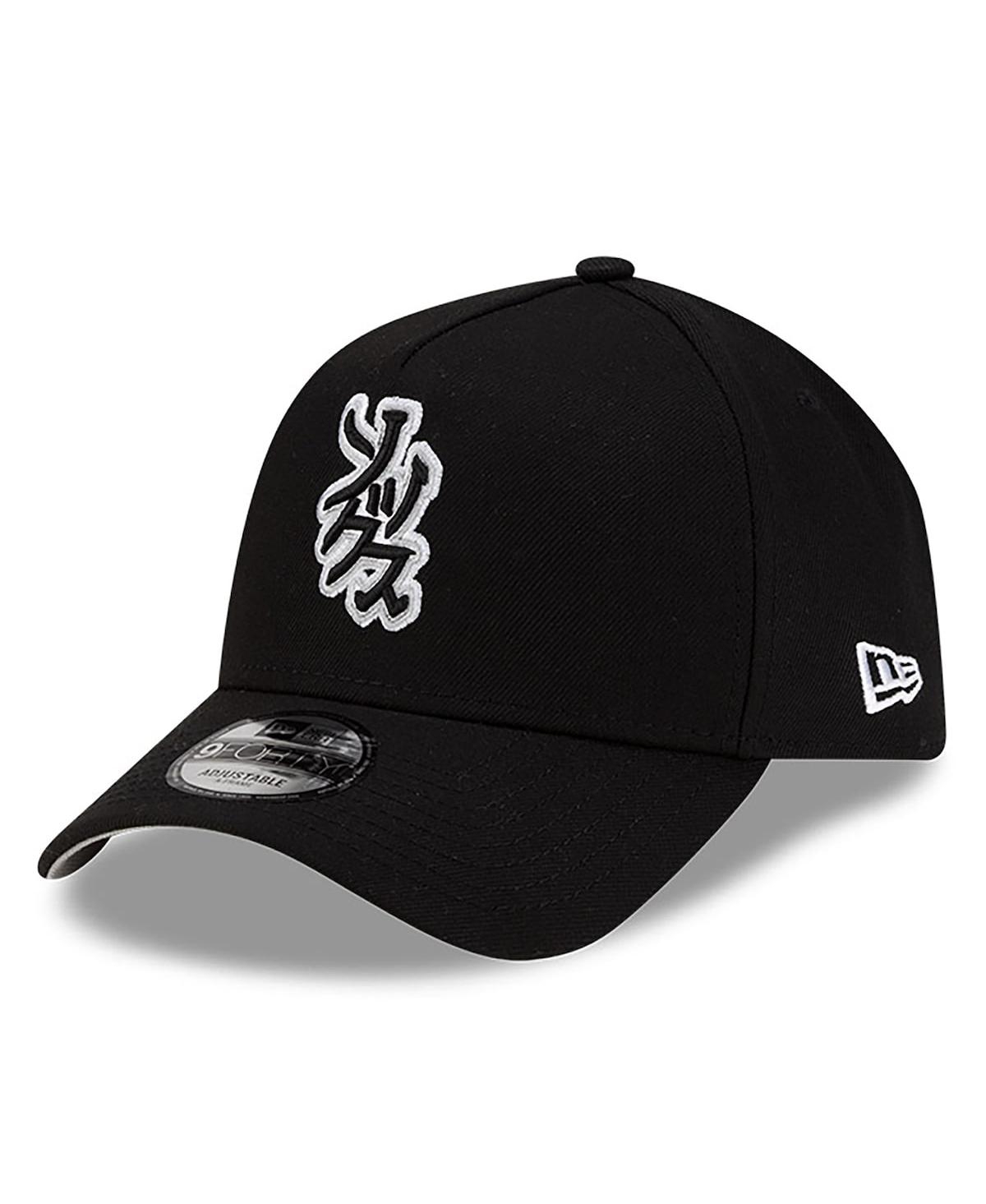 New Era x Hyperfly Men's Black Chicago White Sox A-Frame 9FORTY Adjustable Hat