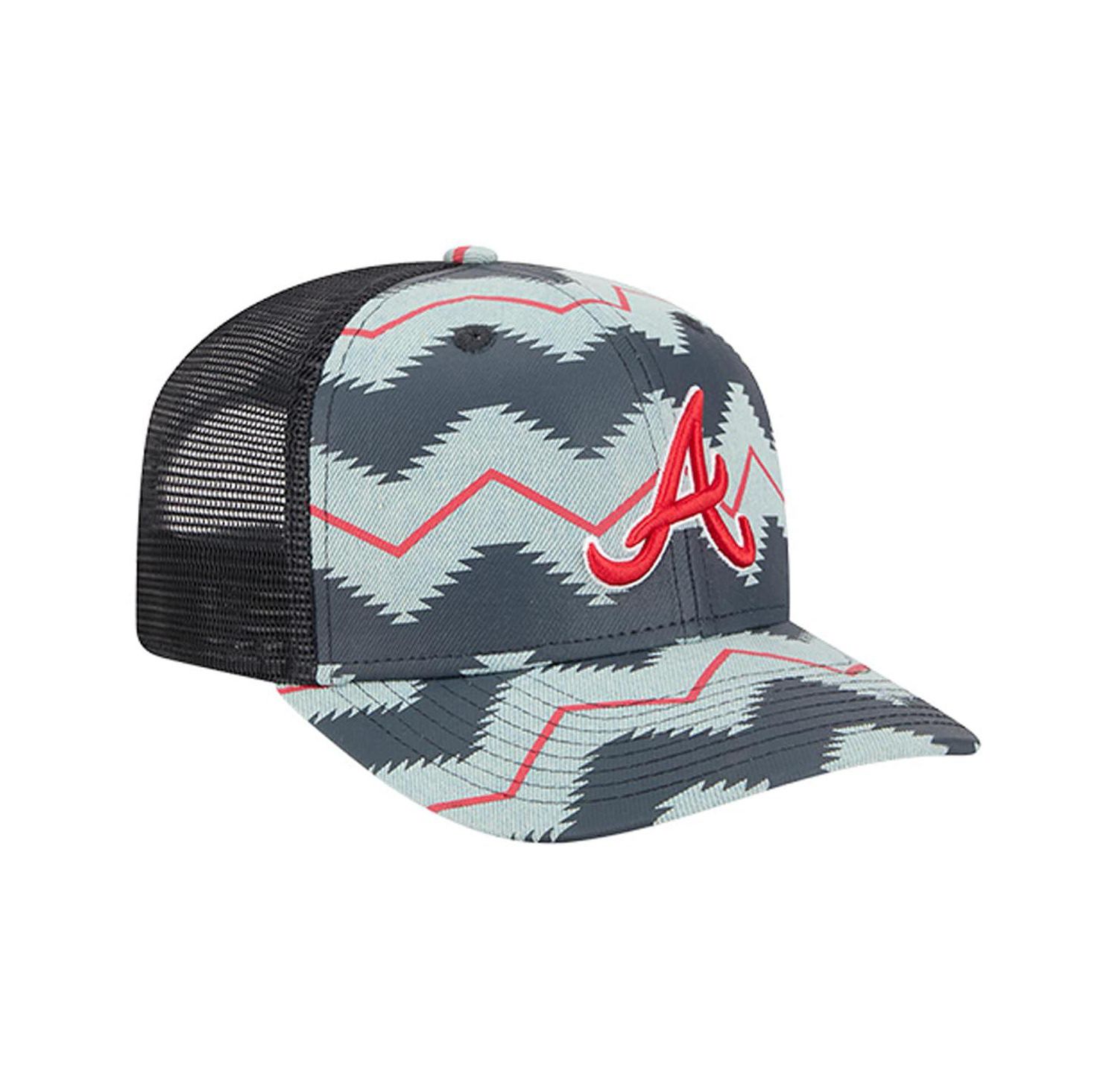 Men's Denim/Navy Atlanta Braves Aztec Denim 9SEVENTY Adjustable Hat