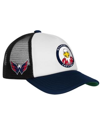 Big Boys and Girls White Washington Capitals Mascot Adjustable Trucker Hat