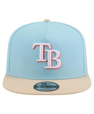 Men's Light Blue/Light Beige Tampa Bay Rays Color Pack A-Frame 9FIFTY Snapback Hat