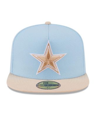 Men's Light Blue/Light Beige Dallas Cowboys Two-Tone Color Pack A-Frame 59FIFTY Fitted Hat