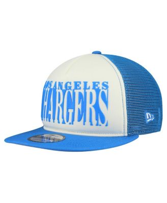 Men's Cream/Powder Blue Los Angeles Chargers Cutout A-Frame 9FIFTY Snapback Hat