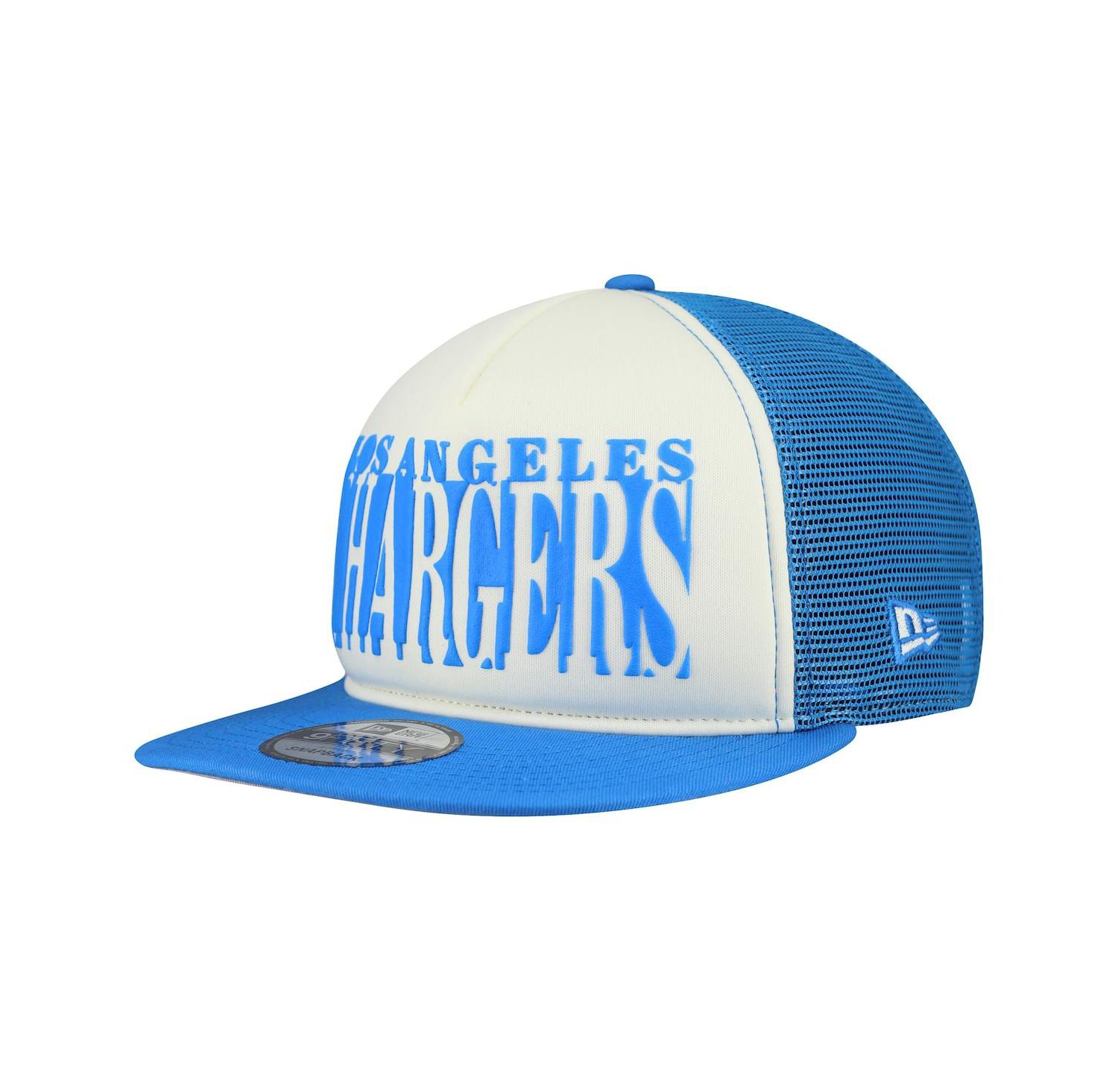 Men's Cream/Powder Blue Los Angeles Chargers Cutout A-Frame 9FIFTY Snapback Hat