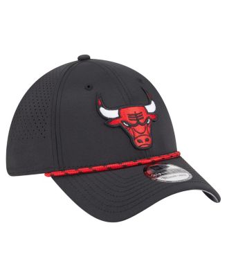 Men's Black Chicago Bulls Featherweight Poly Rope Flex 39Thirty Hat