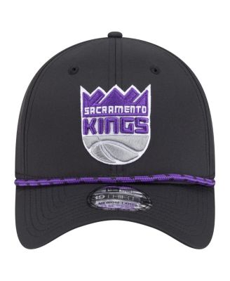 Men's Black Sacramento Kings Featherweight Poly Rope Flex 39Thirty Hat