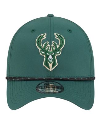 Men's Hunter Green Milwaukee Bucks Featherweight Poly Rope Flex 39Thirty Hat
