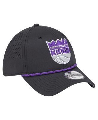 Men's Black Sacramento Kings Featherweight Poly Rope Flex 39Thirty Hat