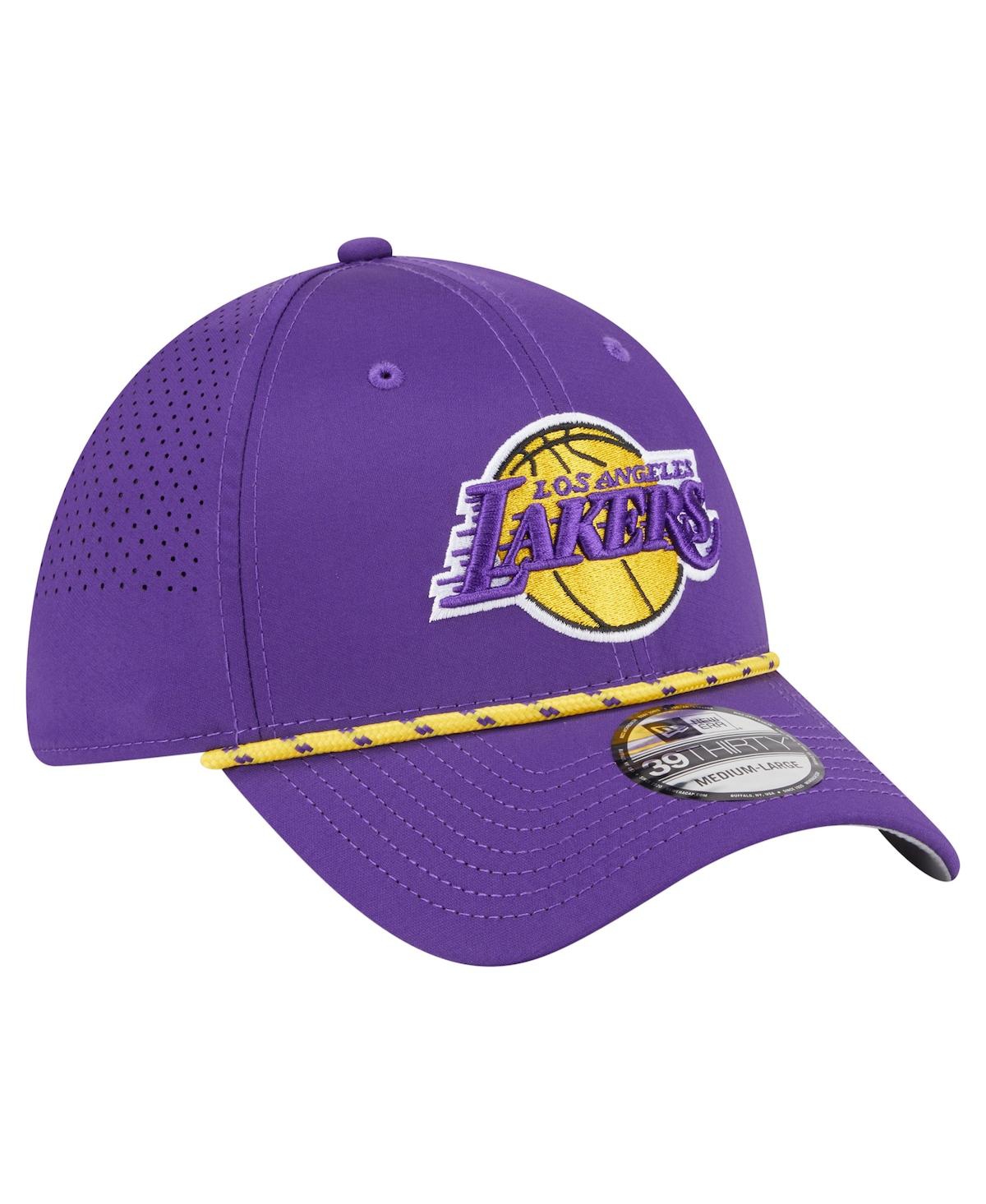 New Era Men's Purple Los Angeles Lakers Featherweight Poly Rope Flex 39Thirty Hat