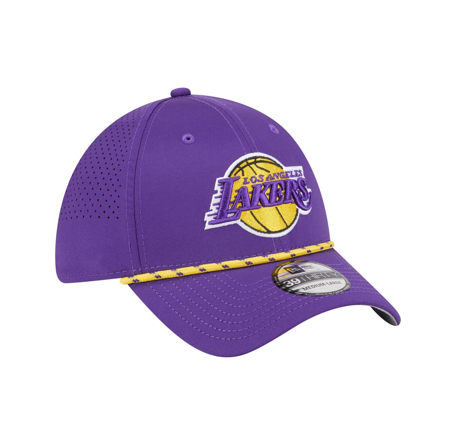 Men's Purple Los Angeles Lakers Featherweight Poly Rope Flex 39Thirty Hat
