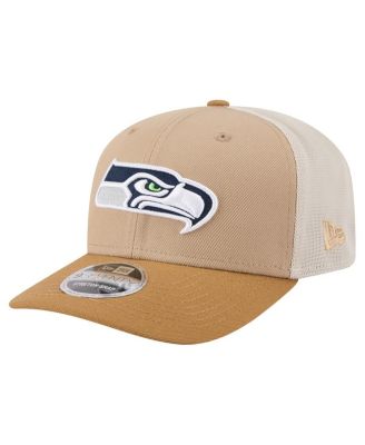 New Era - Men's Light Beige Seattle Seahawks Two-Tone Trucker 9SEVENTY Adjustable Hat