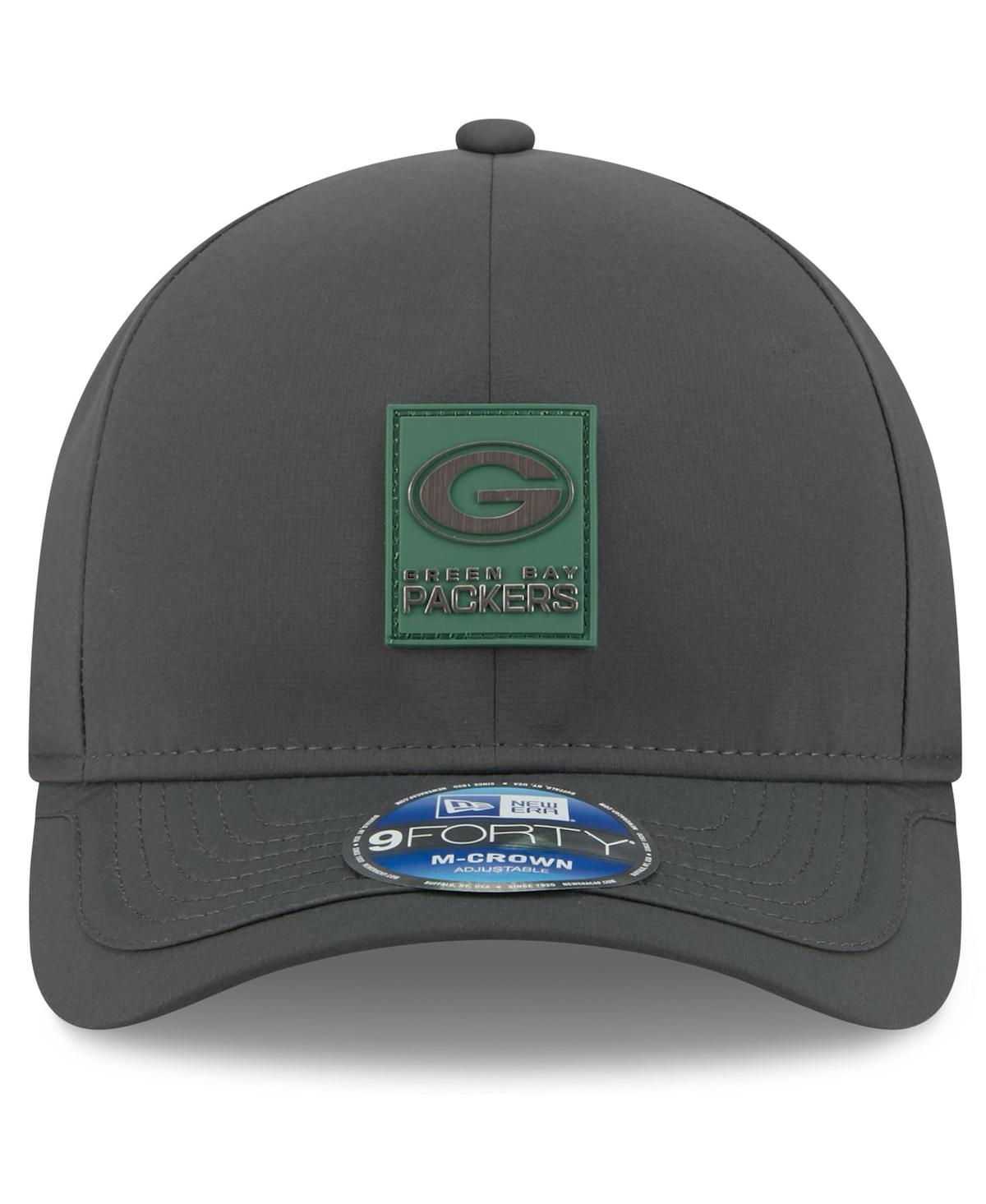 New Era Men's Charcoal Green Bay Packers 2025 Sideline Cold Weather 9FORTY M-Crown Adjustable Hat