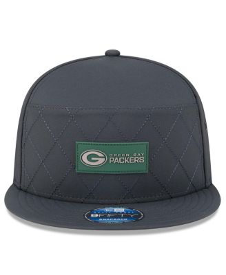 Men's Charcoal Green Bay Packers 2025 Sideline Cold Weather Split Panel 9FIFTY Snapback Hat