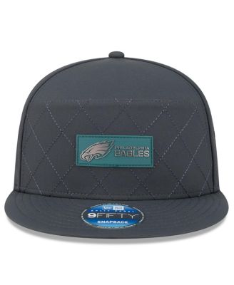 Men's Charcoal Philadelphia Eagles 2025 Sideline Cold Weather Split Panel 9FIFTY Snapback Hat