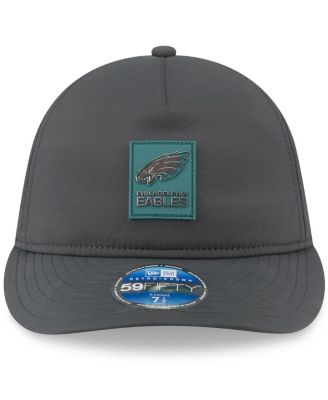 Men's Charcoal Philadelphia Eagles 2025 Sideline Cold Weather Retro Crown 59FIFTY Fitted Hat