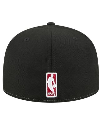 Men's White/Black Miami Heat Repeat 59Fifty Fitted Hat