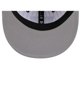 Men's White Brooklyn Nets Deceptor Pinstripe 9FIFTY Snapback Hat