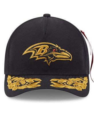 x Alpha Men's Industries Black Baltimore Ravens A-Frame 9FORTY Adjustable Hat