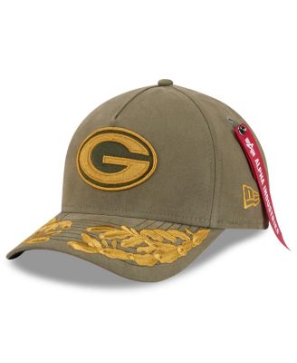 New Era - Men's Industries Olive Green Bay Packers A-Frame 9FORTY Adjustable Hat