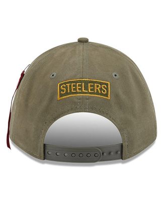 x Alpha Men's Industries Olive Pittsburgh Steelers A-Frame 9FORTY Adjustable Hat