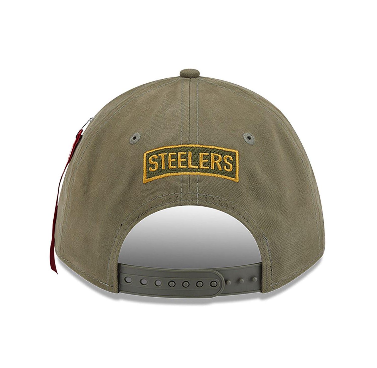 x Alpha Men's Industries Olive Pittsburgh Steelers A-Frame 9FORTY Adjustable Hat